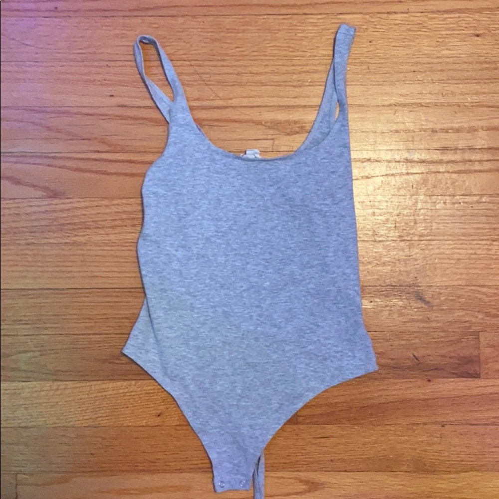 Garage Gray bodysuit with buttons